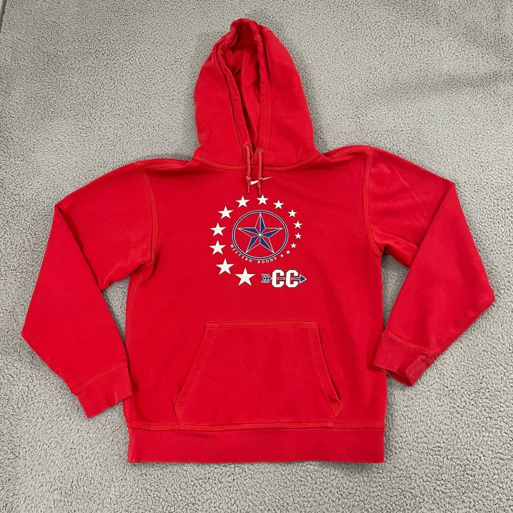 Western Boone High School‎ Nike Center Swoosh Hoodie Men S Red Sportswear